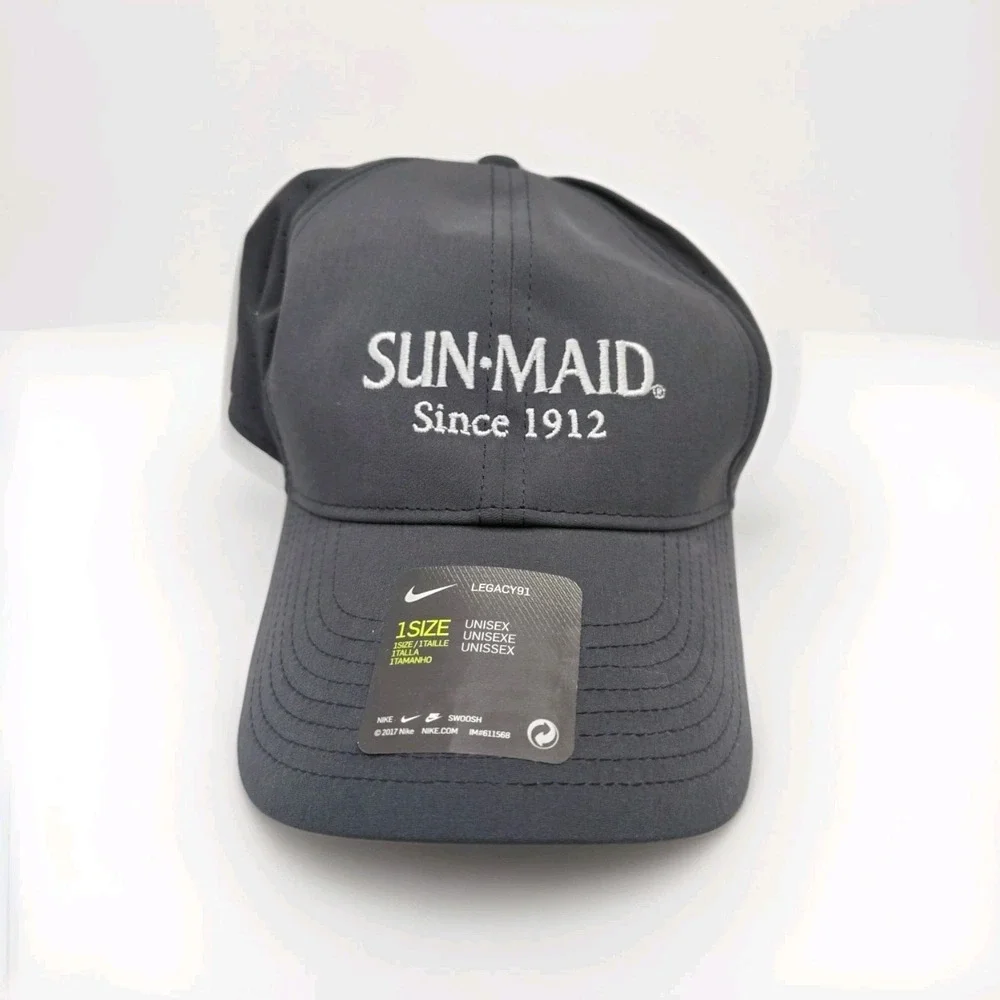 Nike Legacy 91 Hat Cap New Sun maid Raisins Unisex Black Golf Running Adjustable